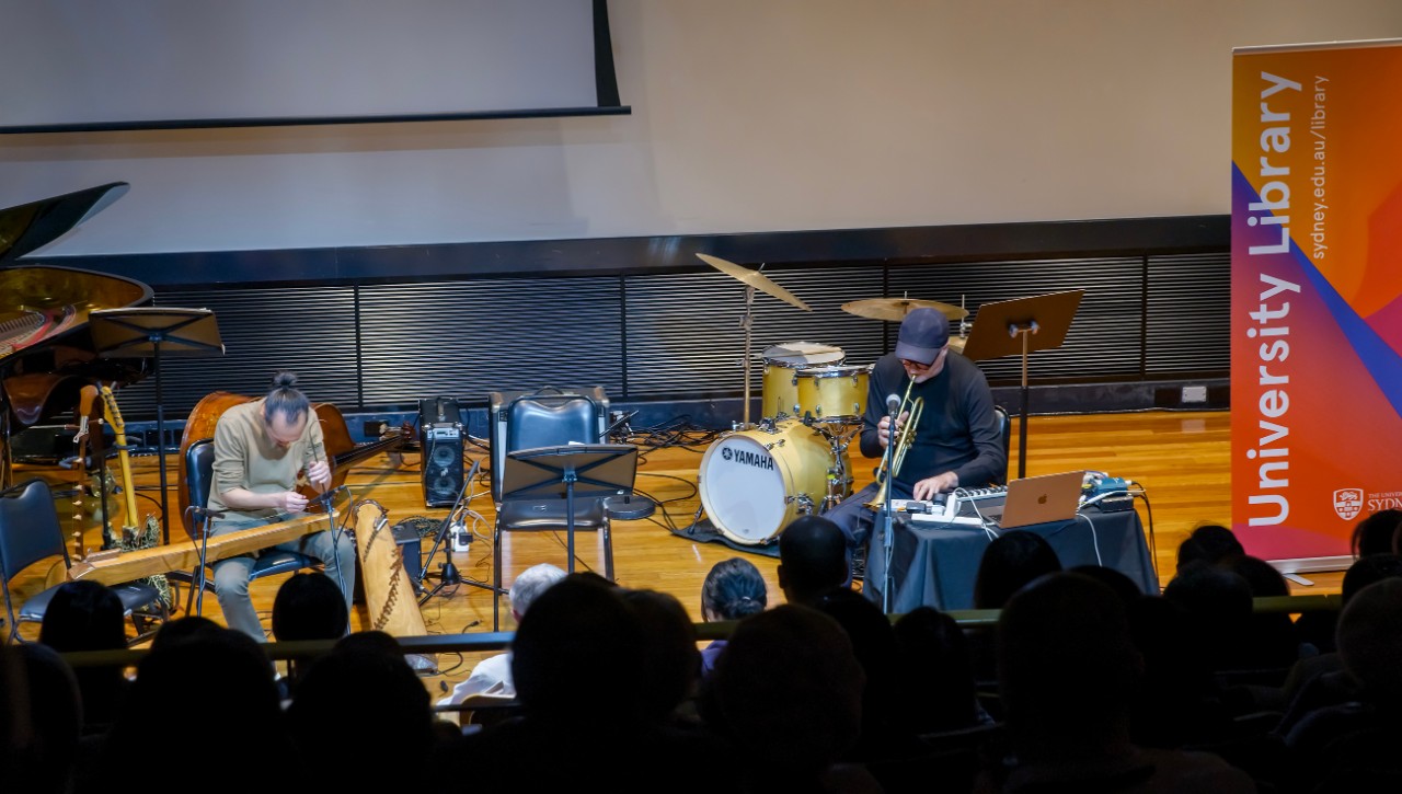 Performers at the Dzo concert on stage