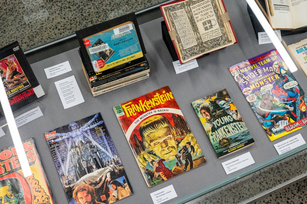 A selection of Frankenstein-related material from Rare Books and Special Collections