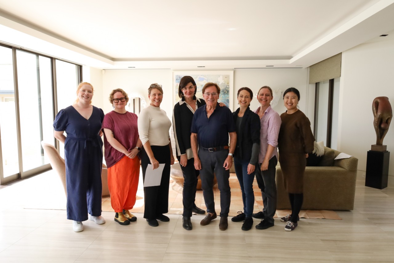 Library Cultural Collections staff with Katherine and Darryl Hodgkinson
