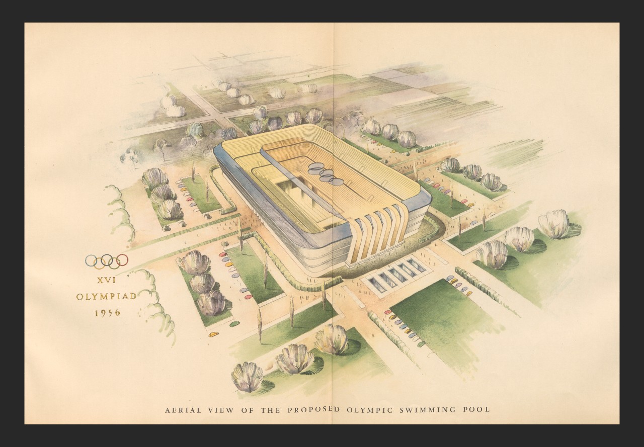 Book illustration of a stadium