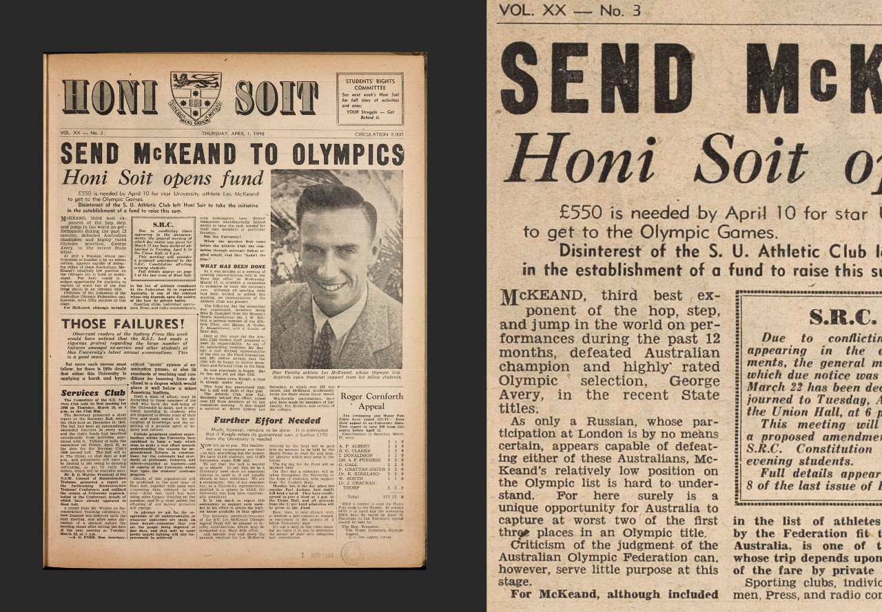Newspaper snippets from Honi Soit