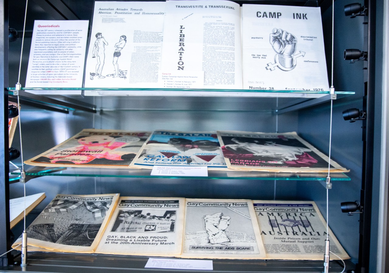 Queer newspapers and magazines: Camp Ink, Galah, and Gay Community News