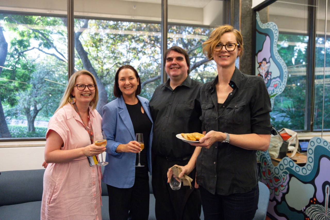 Library staff Julia Child, Jen Stanton, Michael Arndell and Belinda Norman