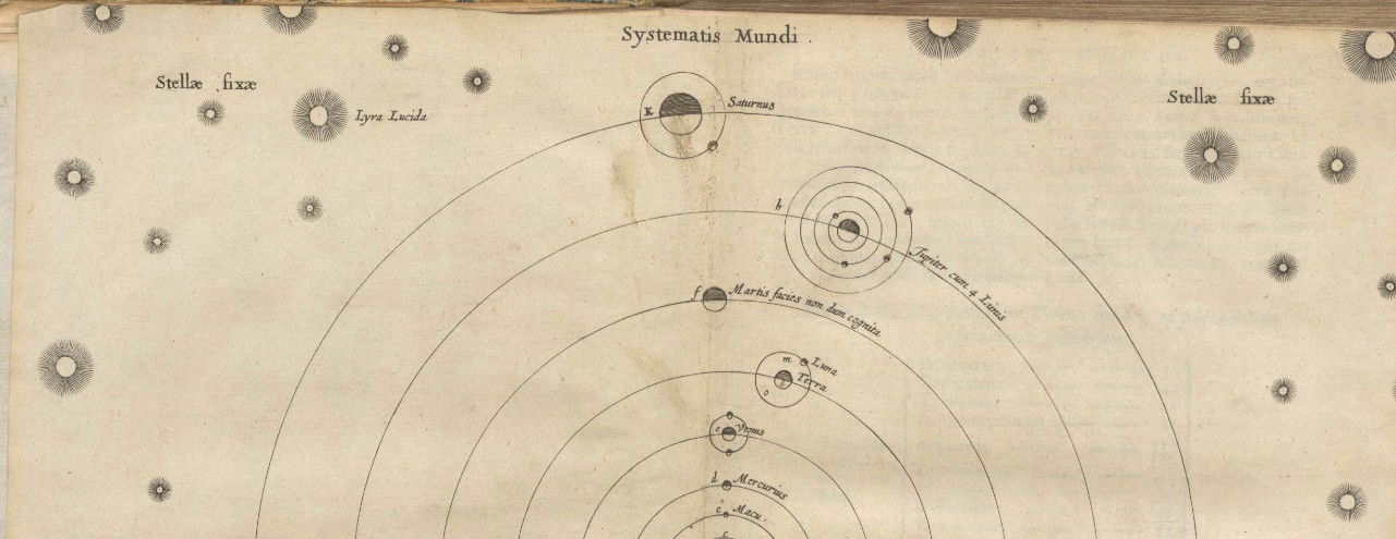 Illustration of the solar system from a 17th century book