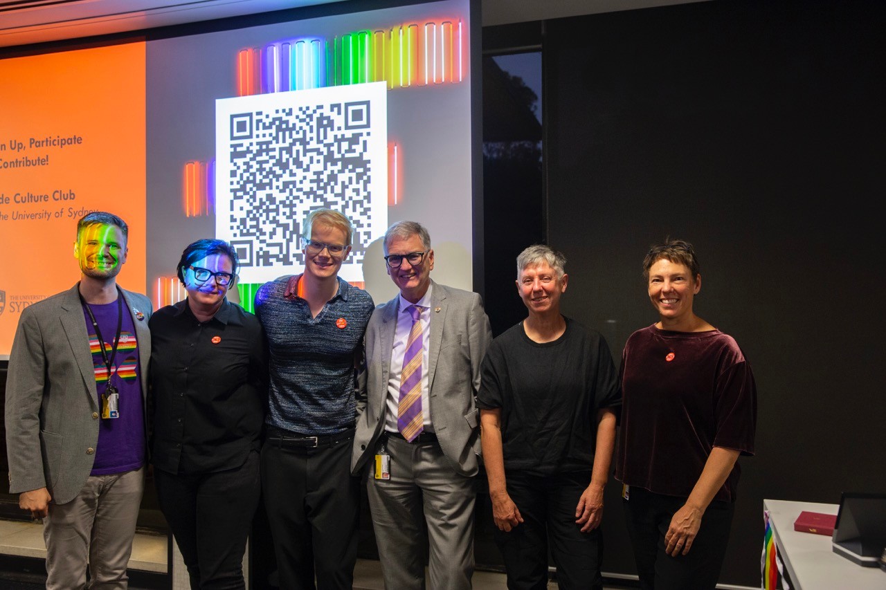 Group of Culture Club presenters and organisers standing together 