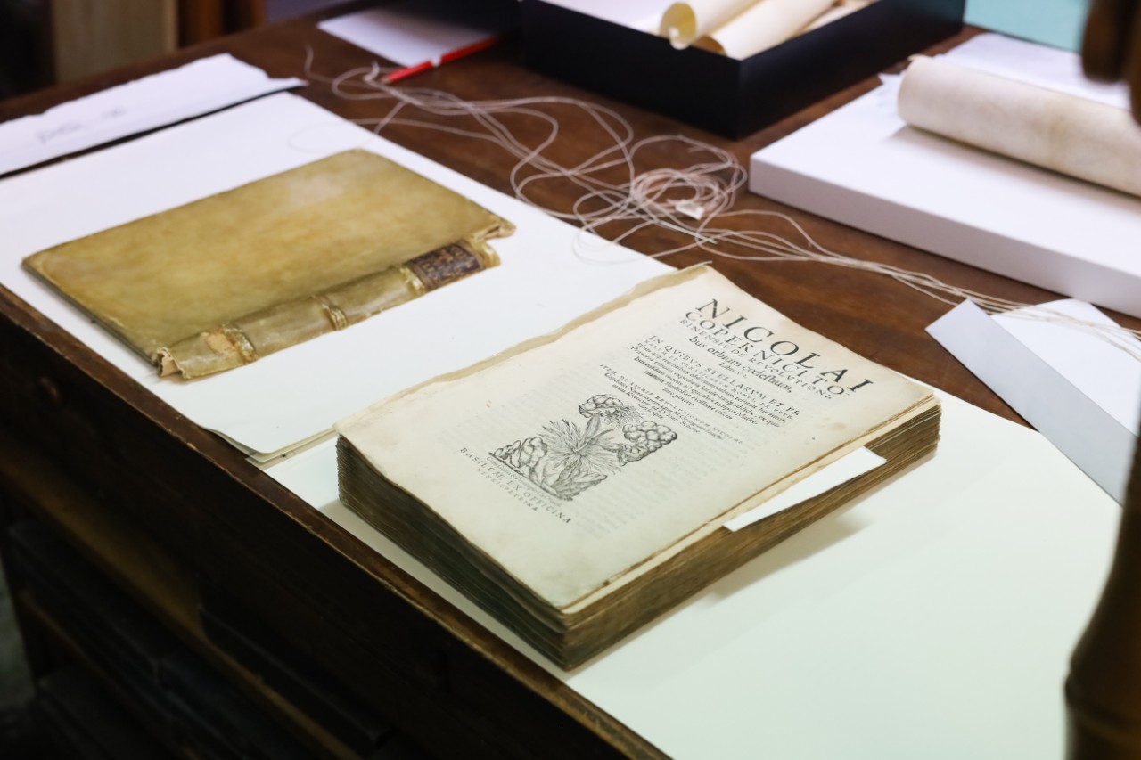The conserved pages awaiting sewing