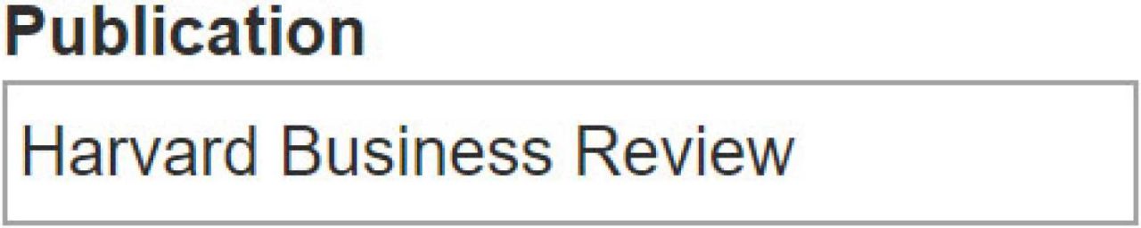 Harvard Business Review
