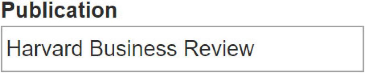 An image showing to enter "Harvard Business Review" into the search box