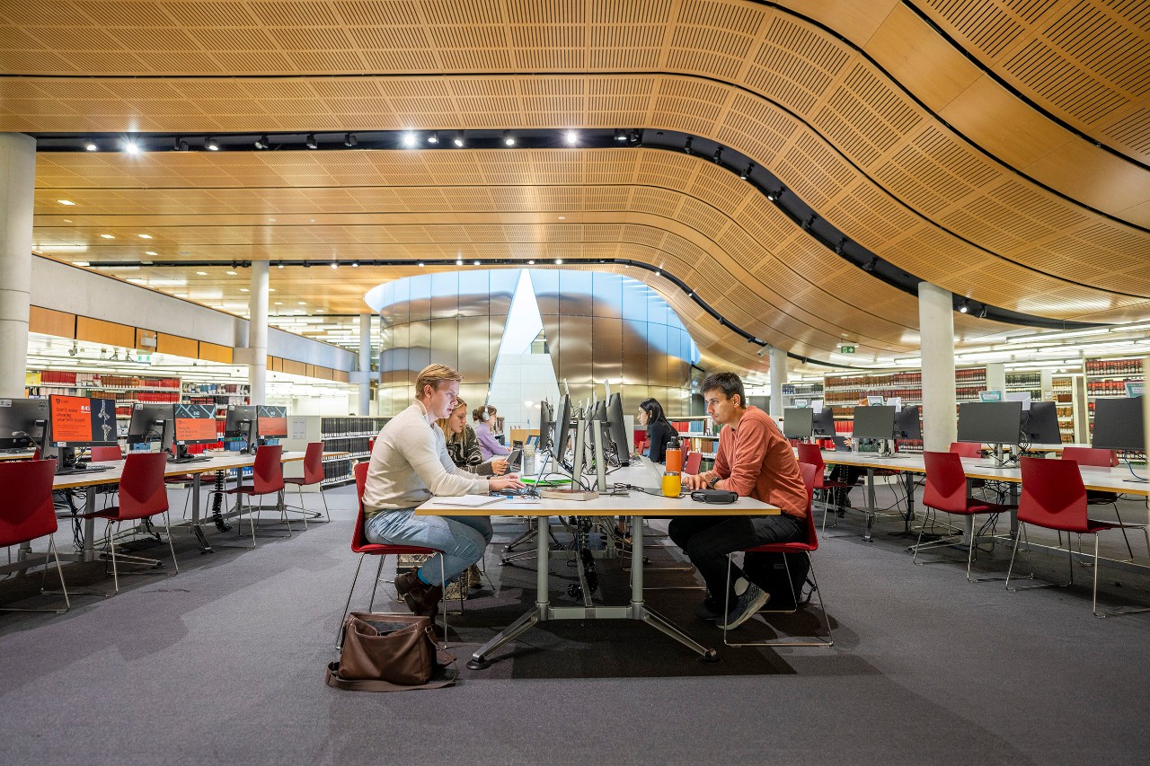 Studying at the law library